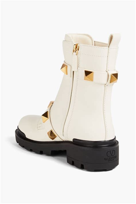 Valentino Garavani Roman Stud Leather Ankle Boots The Outnet
