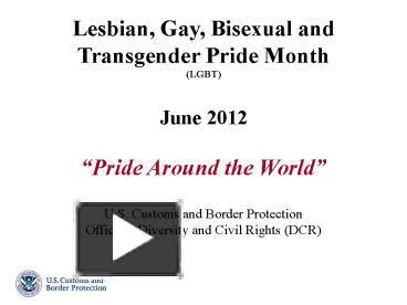 Lesbian Gay Bisexual And Transgender Pride Month LGBT Presentation Free To View