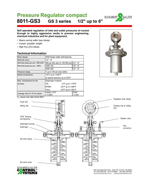 8011 GS3 Pressure Regulator Compact Schubert Salzer