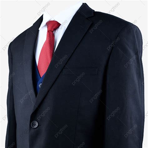 Half Length Photography Illustration Black Suit Red Tie White Shirt