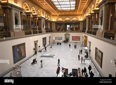 Inside the atrium of the Royal Museums of Fine Arts of Belgium Musées