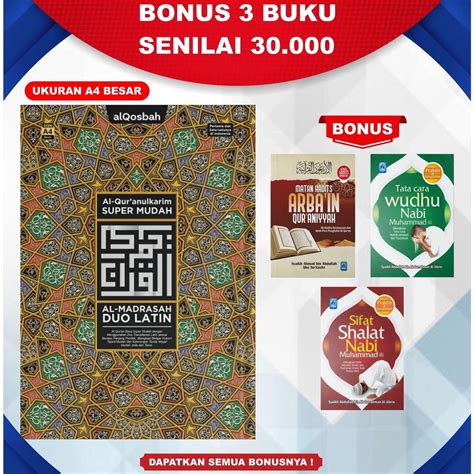 Jual Al Madrasah Duo Latin Al Quran Super Mudah Alqosbah Hard Cover