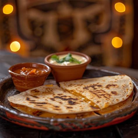 A Plate Of Food With A Tortilla Wrapped Around A Piece Of Cheese