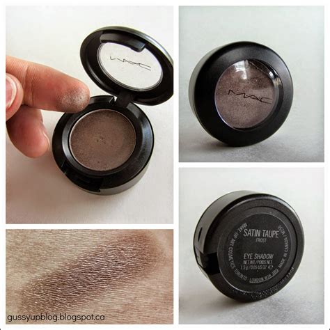 Mac Eyeshadow Satin Taupe Frost Review And Swatch Gussy Up