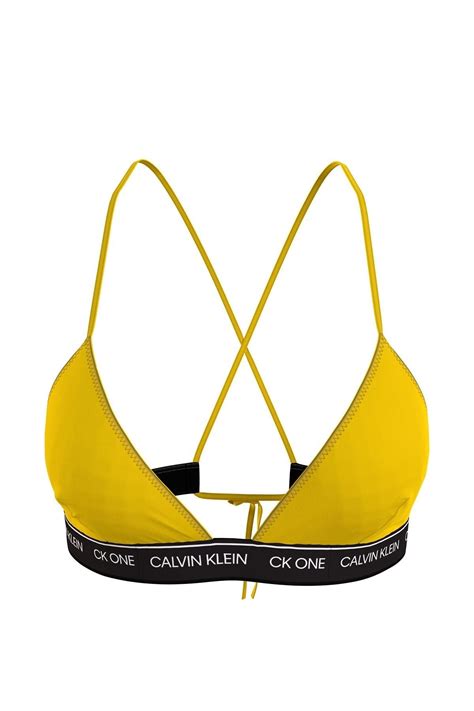 Calvin Klein Kadın Bağcıklı Logo Detaylı Üçgen Kadın Bikini Üstü Kw0kw01758 Glami tr