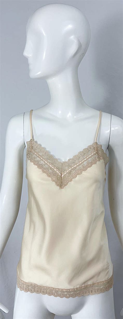 Nwt S Christian Dior Ivory Satin Lace Three Piece Cami S Lingerie Pj Set For Sale At