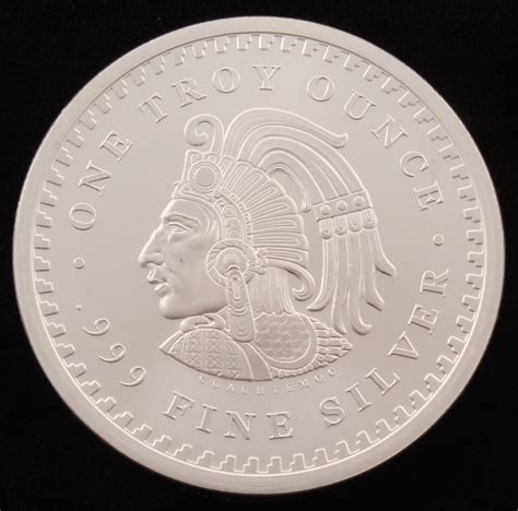 Troy Ounce Fine Silver Cuauhtemoc Round Pristine Auction