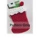 Crochet Pattern Video Santa S Mini Christmas Stocking Etsy