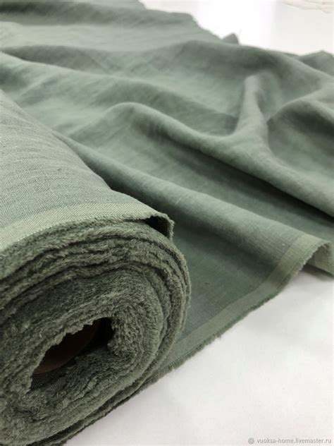 Ткань "с эффектом мятости", лён-100%, "Серый мох" в интернет-магазине ...