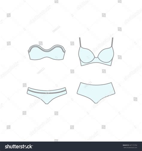 Hand Drawn Vector Lingerie Set Bra Stock Vector Royalty Free Shutterstock