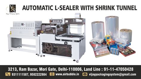 Automatic L Sealer With Shrink Tunnel Shrink Packaging Machines YouTube