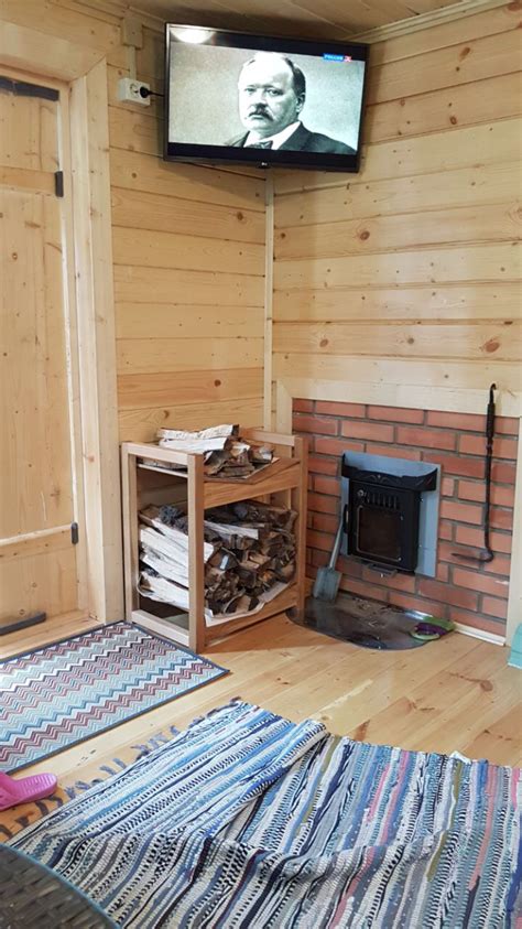 Дровница в бане | Простой домашний декор, Комнатные камины, Хранения дров