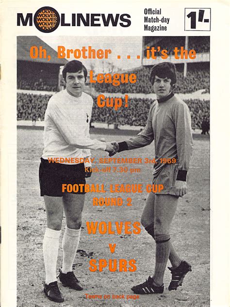1960s League Cup Wolves Football Programmes