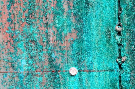 Scratched And Rusty Green Metal Surface Stock Image Colourbox