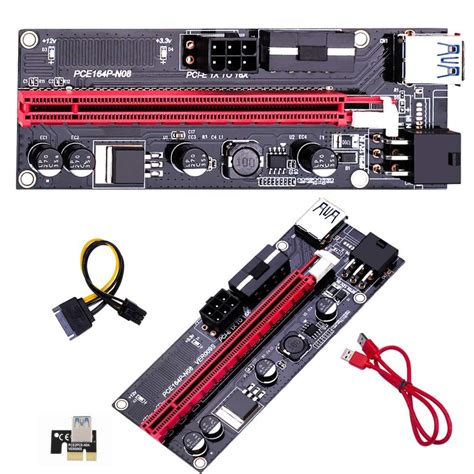 PCI Express Riser 009S Extender Card Adapter 6 Pin Riser Card Mineshop Eu