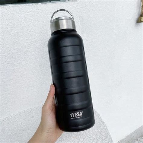 GOURDE BIDON Black 750ml Tasse Thermos Sport 1000ml 750ml Flacon Anti