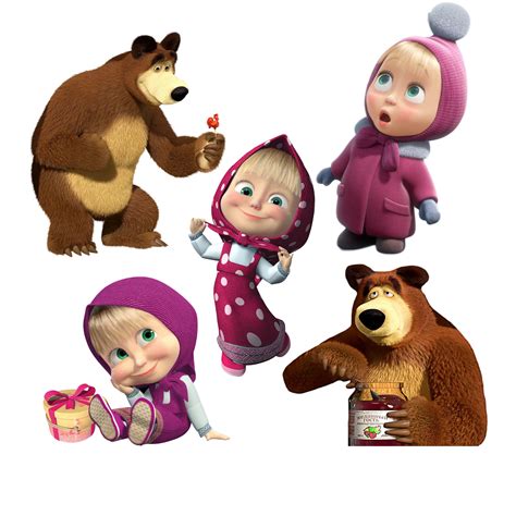 Masha And The Bear Png Masha Clipart Masha Png Bundle Etsy Australia