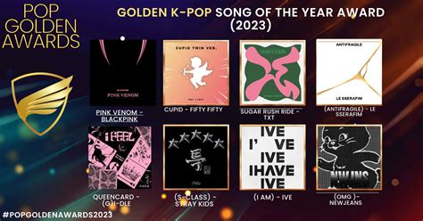 Golden K-pop Song Of The Year Award (2023 Nominees) - POP GOLDEN MAGAZINE