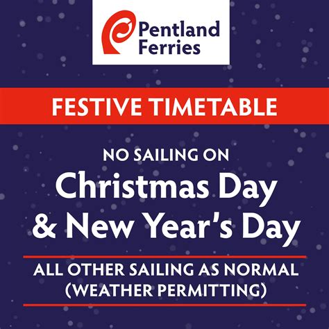 A reminder of our timetable over the... - Pentland Ferries