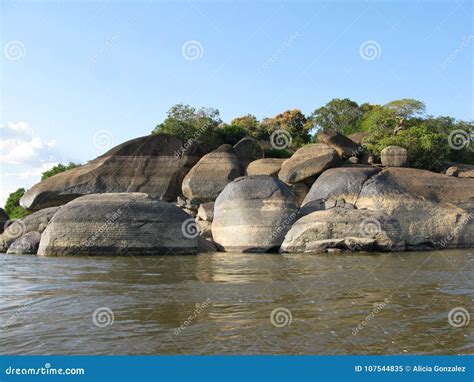 Puerto Ayacucho - Rocks in Dry Season in Orinoco River Puerto Ayacucho Amazonas State ...