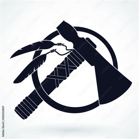 tomahawk axe silhouette logo Stock Vector | Adobe Stock