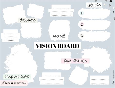 Vision Board Template - 27 Cute (&Free) Dream Board Printables