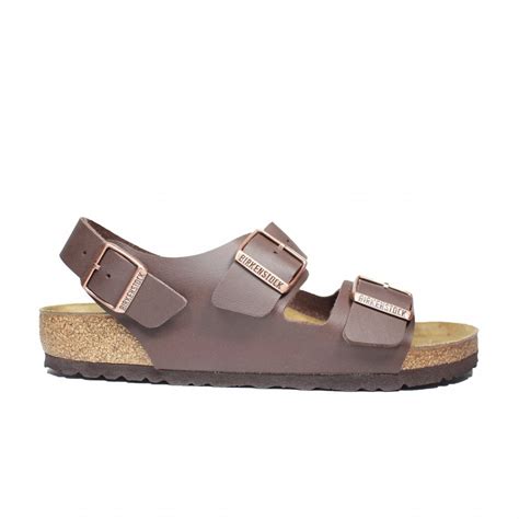 Birkenstock Milano Dark Brown Mens Sandals Mens From North Shoes Uk