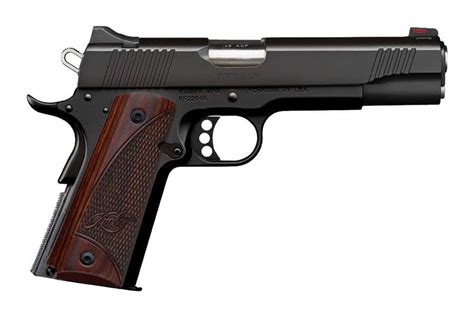 Kimber Custom 1911 Lw 45 Acp Pistol With Black Finish And Rosewood