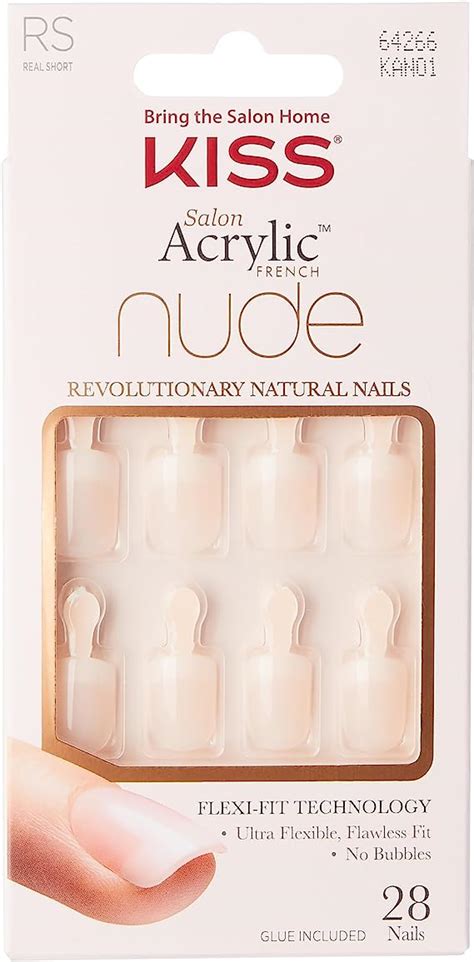 Kiss Products Acrylic Nude French Nails Single N Kan Nude French Single Count