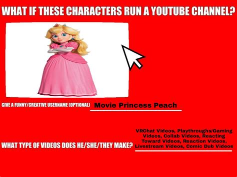 What If Movie Princess Peach Run A Youtube Channel By Kimmiearts On