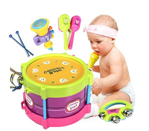 Baby Two Side Drum Musical Instruments Kids Drum Set Children Toy