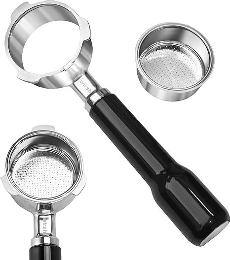 Amazon Mm Bottomless Portafilter Wirsh Ears Full Stainless Steel Bottomless Naked