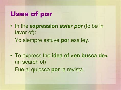 PPT - por y para PowerPoint Presentation, free download - ID:6694428
