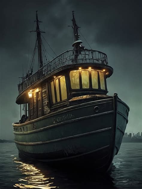 Premium Free Ai Images Want Zombie Boat In The Dark