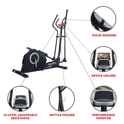 Programmable Elliptical Magnetic Cardio Power Trainer | Sunny Health ...