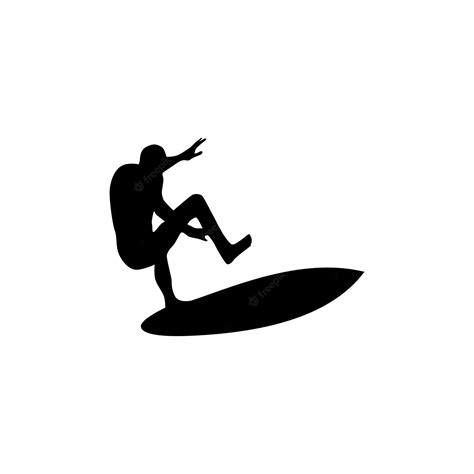 Premium Vector Silhouette Of A Surfer