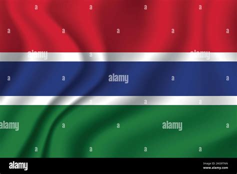 Flag Of Gambia Gambian National Symbol In Official Colors Template