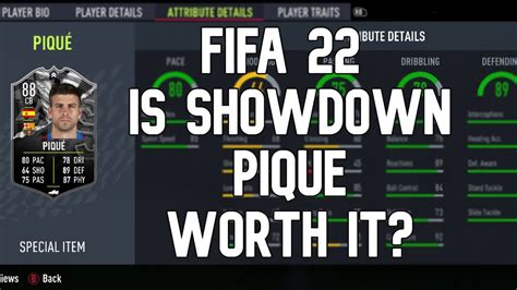 FIFA 22 88 SHOWDOWN PIQUE SBC REVIEW IS HE WORTH IT YouTube