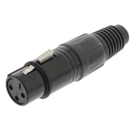 Connector XLR 3 Pin Female Black