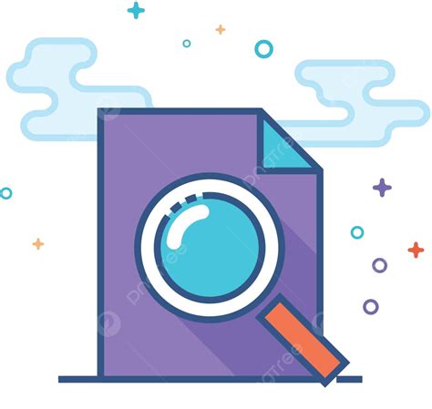 Flat Color Icon Magnifier View Magnifier Icon Vector View Magnifier