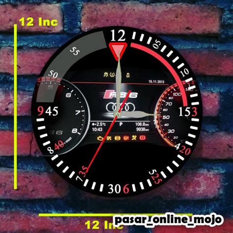 Jual Pom Jam Dinding Gambar Reques Suka Suka Audi Rs6 Car Racing Speedometer Shopee Indonesia