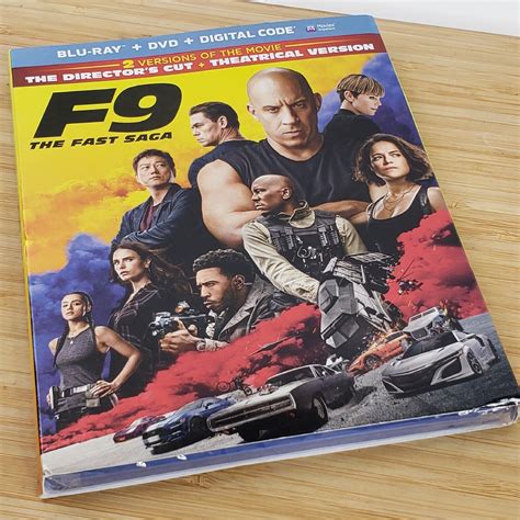 F9 The Fast Saga Blu Ray DVD 2021 W Slipcover Digital Brand NEW