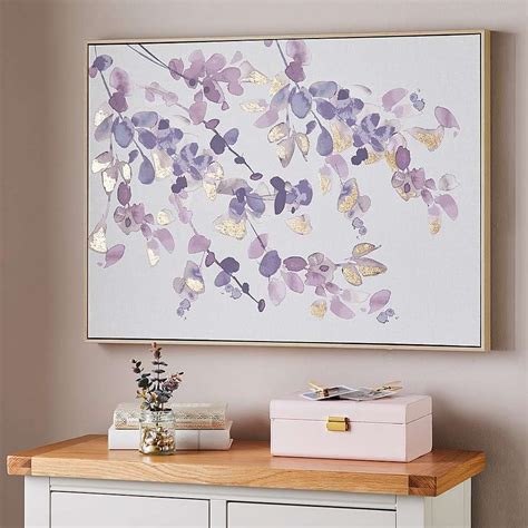 Honesty Mauve Boxed Canvas Dunelm Wall Canvas Mauve Living Room