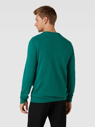 S Oliver RED LABEL Gebreide Pullover Met V Hals In Fles Online Kopen P C