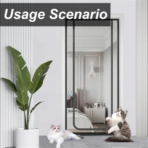 OhhGo Reinforced Cat Screen Door, 31.5X82.6'' Heavy Duty Pets Proof