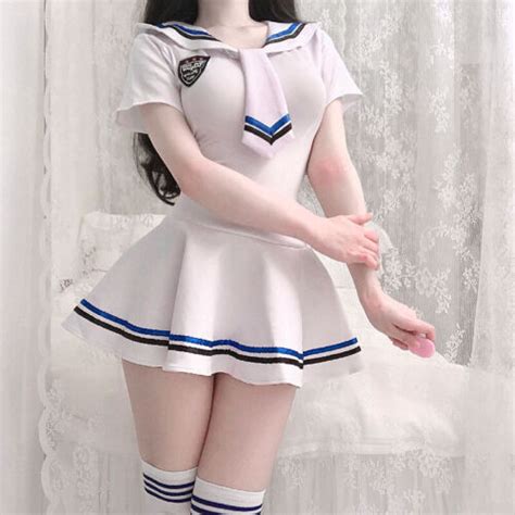 Women Sexy Lingerie College Uniforms Costumes Schoolgirl Cosplay Dress Sleepwear EBay