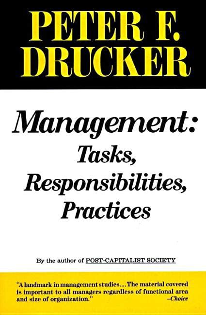 Management Tasks Responsibilities Practices Paperback