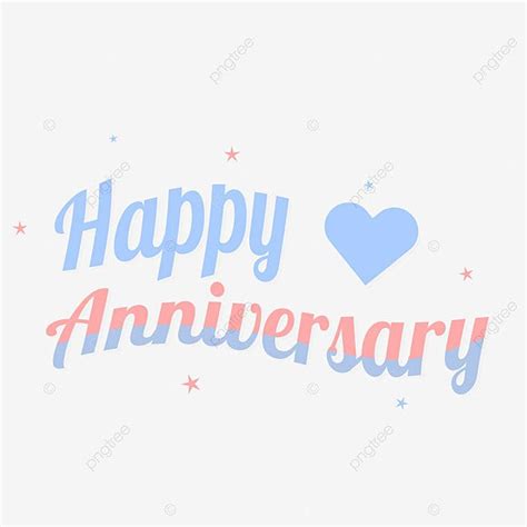 Happy Anniversary Love Vector Art Png Cute Blue Happy Anniversary