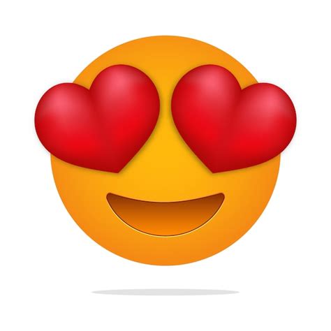 Premium Vector Love Emoji Heart Eyes Face