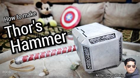 How To Make Thors Hammer Mjolnir With Cardboard For Kids Easy Diy Do